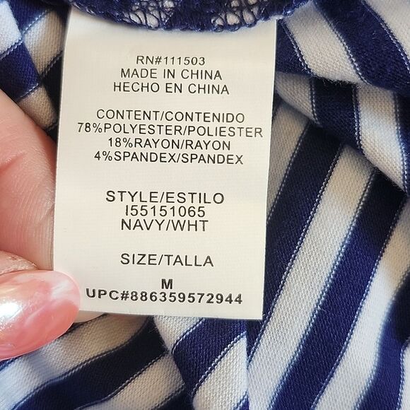 Lily Rose Convertible Maxi Dress/Skirt, Navy & White Stripes, M - Picture 7 of 8